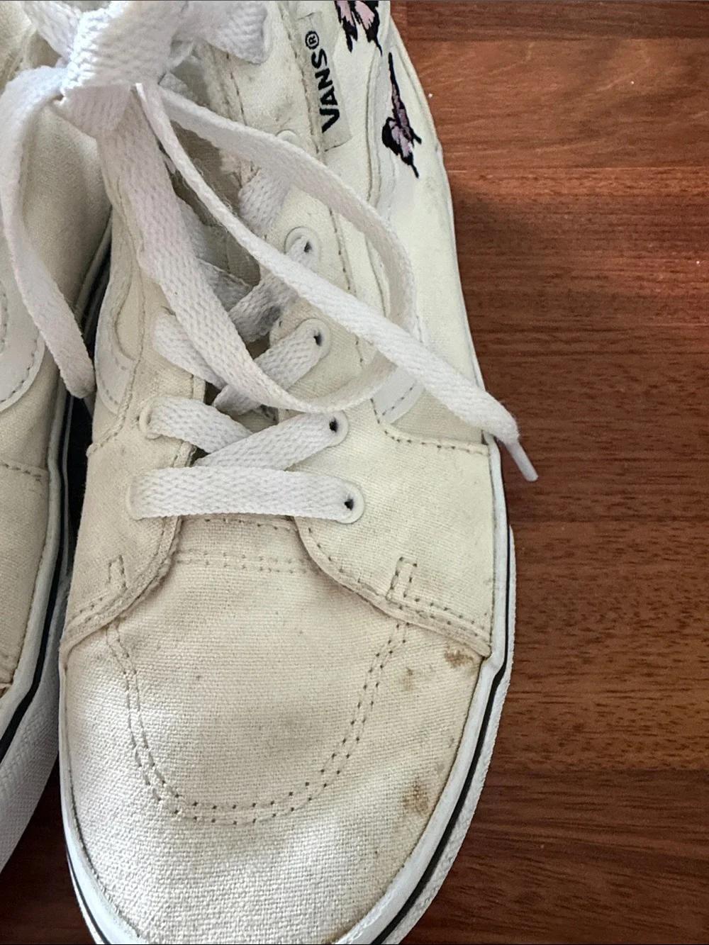 Vans White High-Top Canvas Sneakers